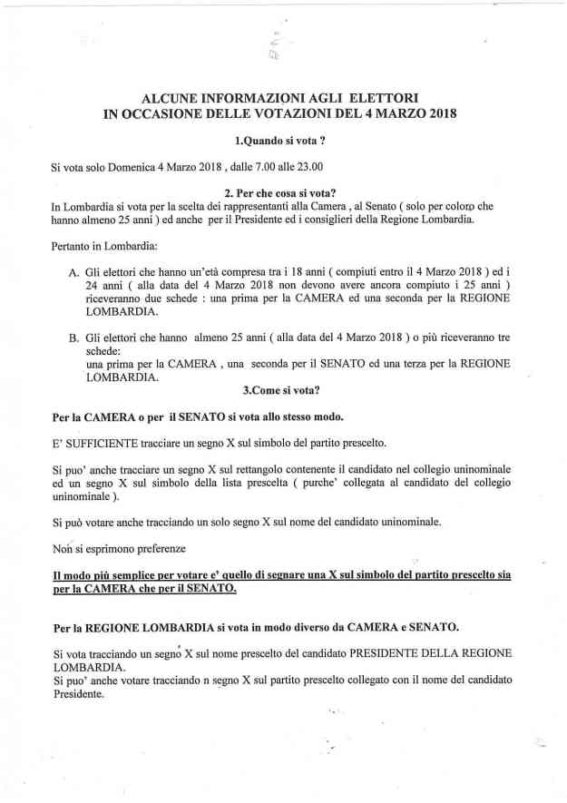 COME SI VOTA FOGLIO 1