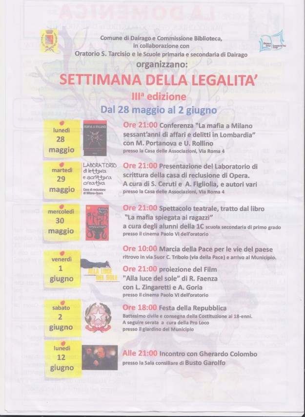 LA DOMENICA DEL 27 MAGGIO 2018